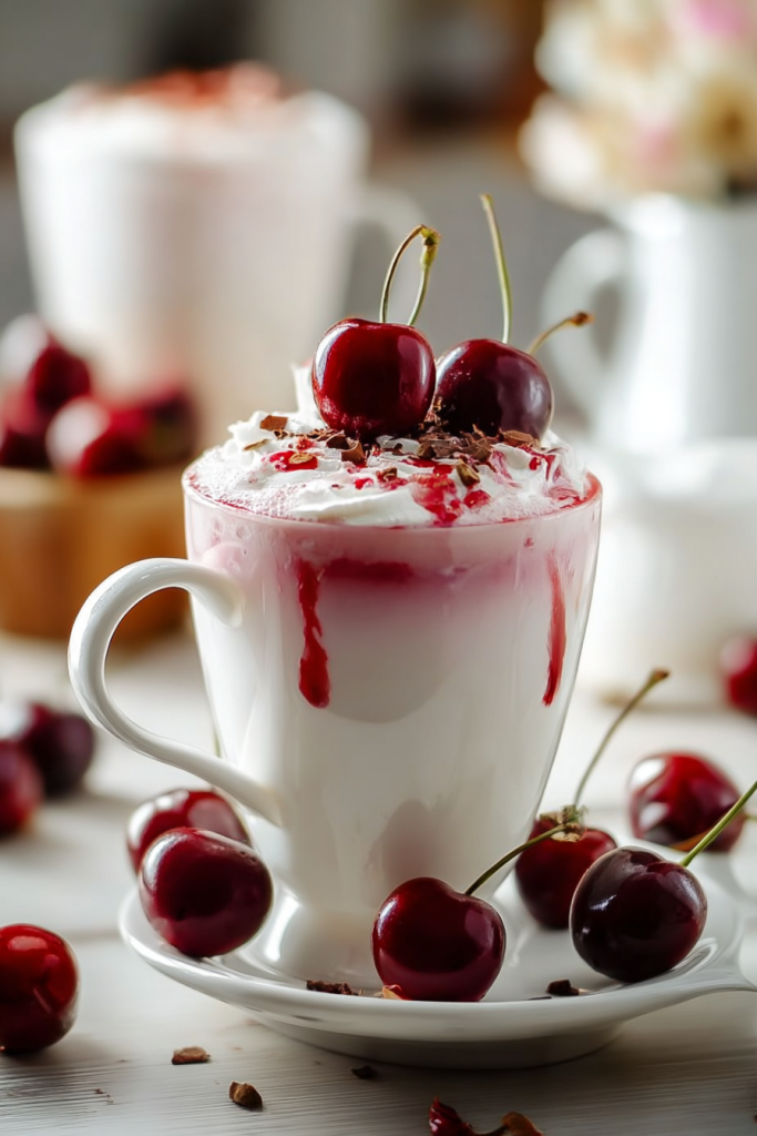 Cherry Vanilla Tea Latte