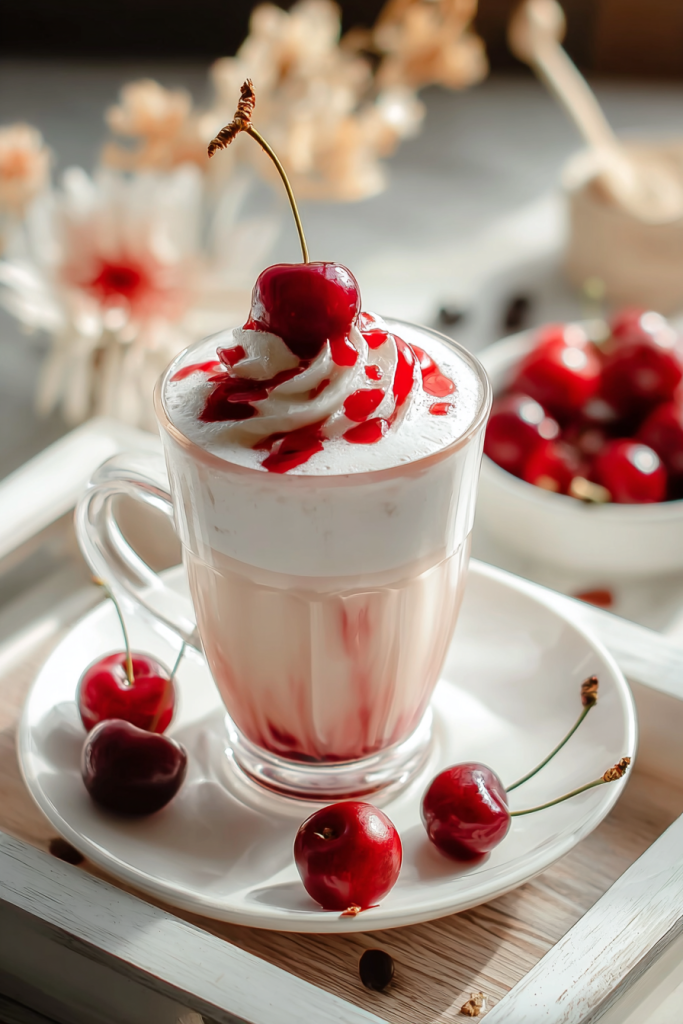 Cherry Vanilla Tea Latte