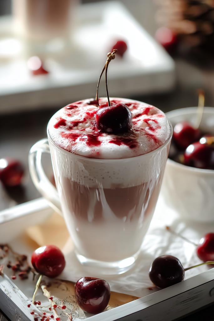Cherry Vanilla Tea Latte