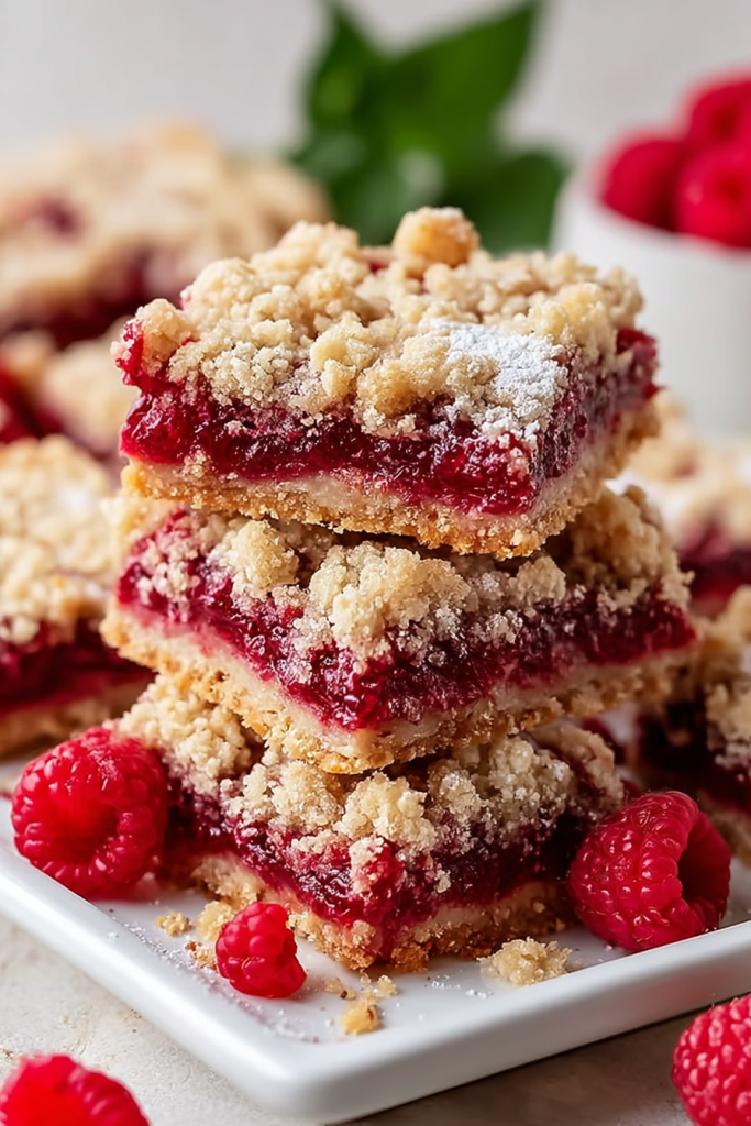 raspberry crumble bars