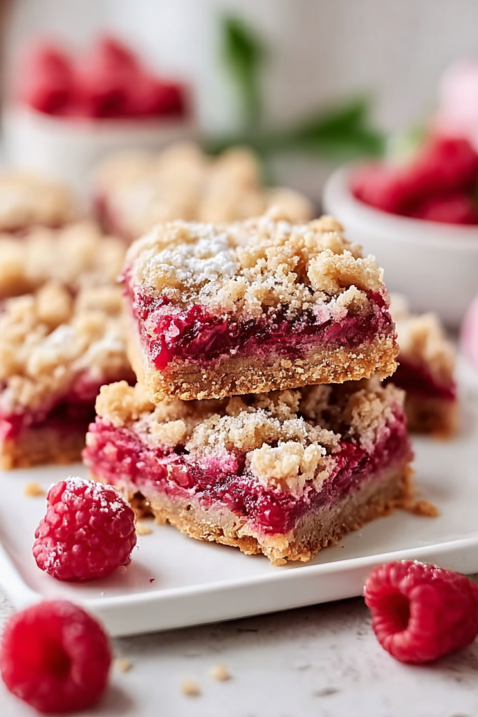 raspberry crumble bars