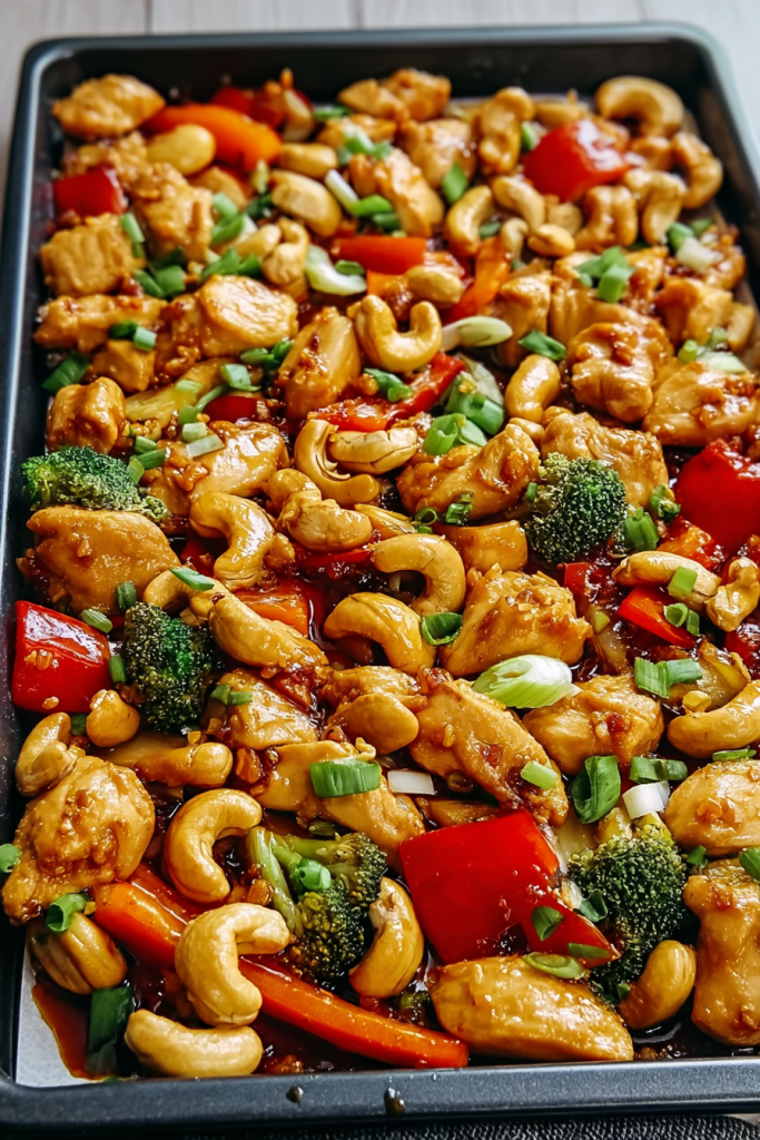 Sheet Pan Cashew Chicken