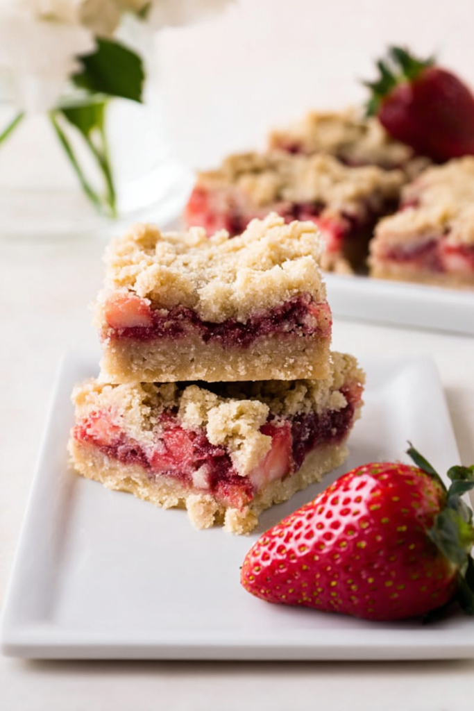 strawberry crumble bars