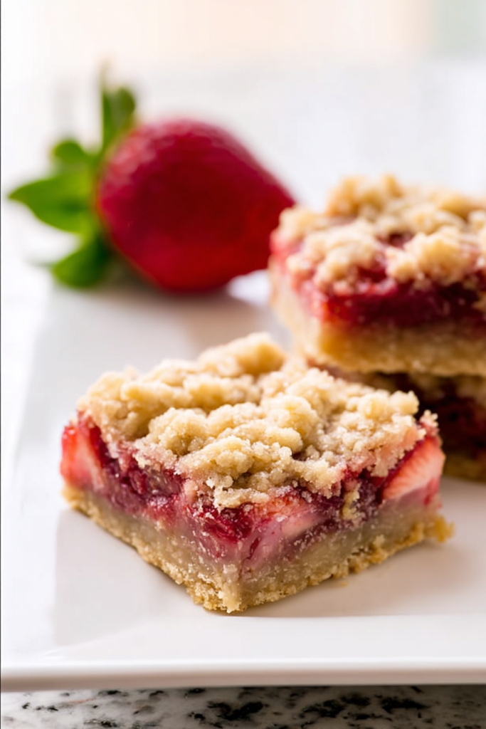 strawberry crumble bars