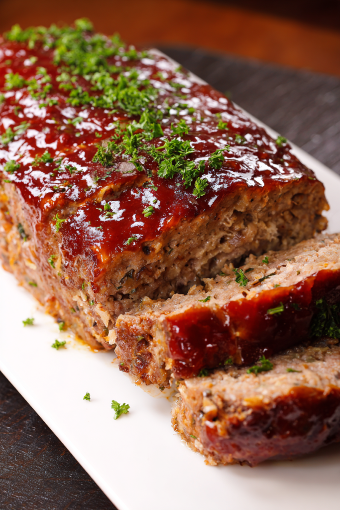 meatloaf with sweet and savory glaze