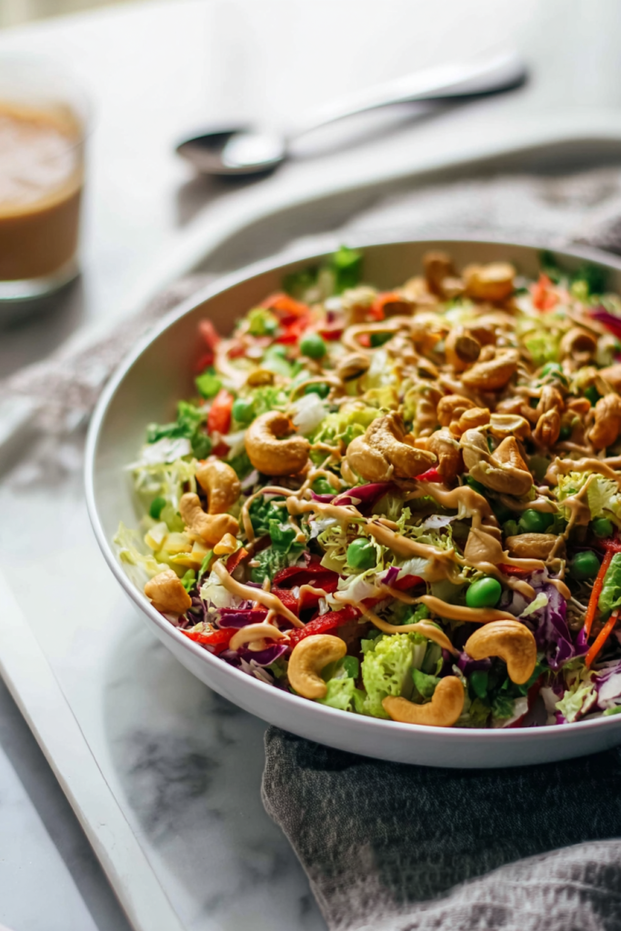 Cashew Crunch Salad with Sesame Dressing