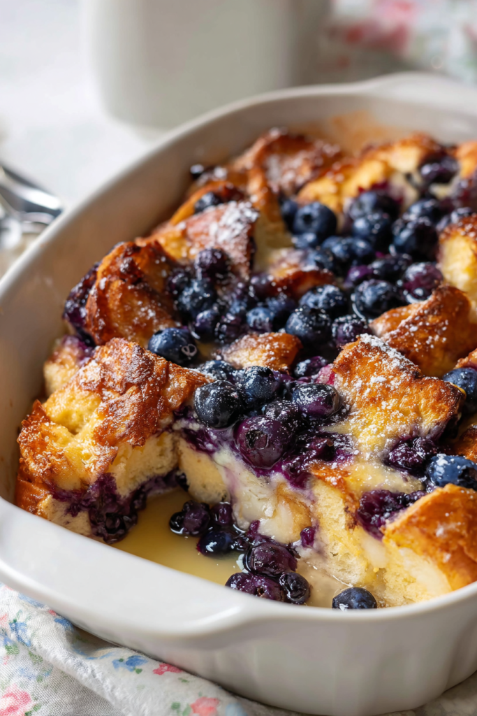 overnight blueberry french toast casserole