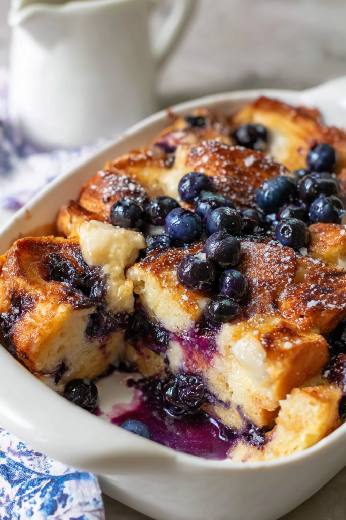 overnight blueberry french toast casserole