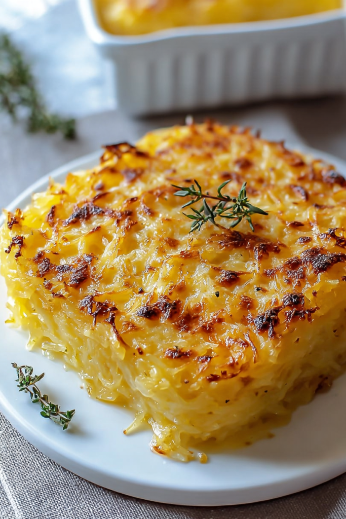 spaghetti squash au gratin