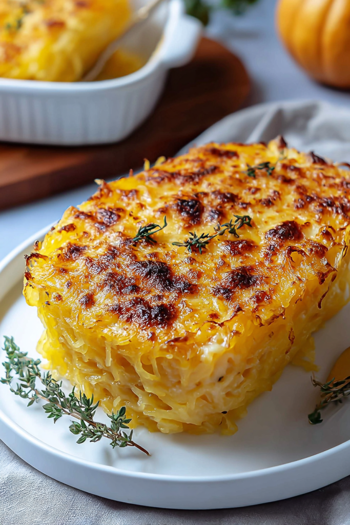 spaghetti squash au gratin