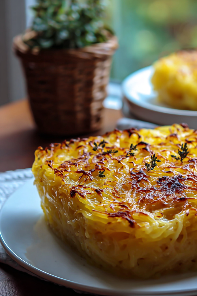 spaghetti squash au gratin