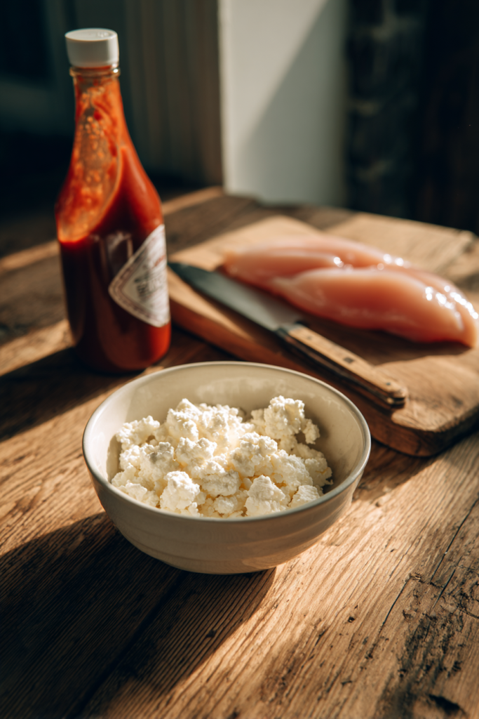 cottage cheese bbq chicken bowl