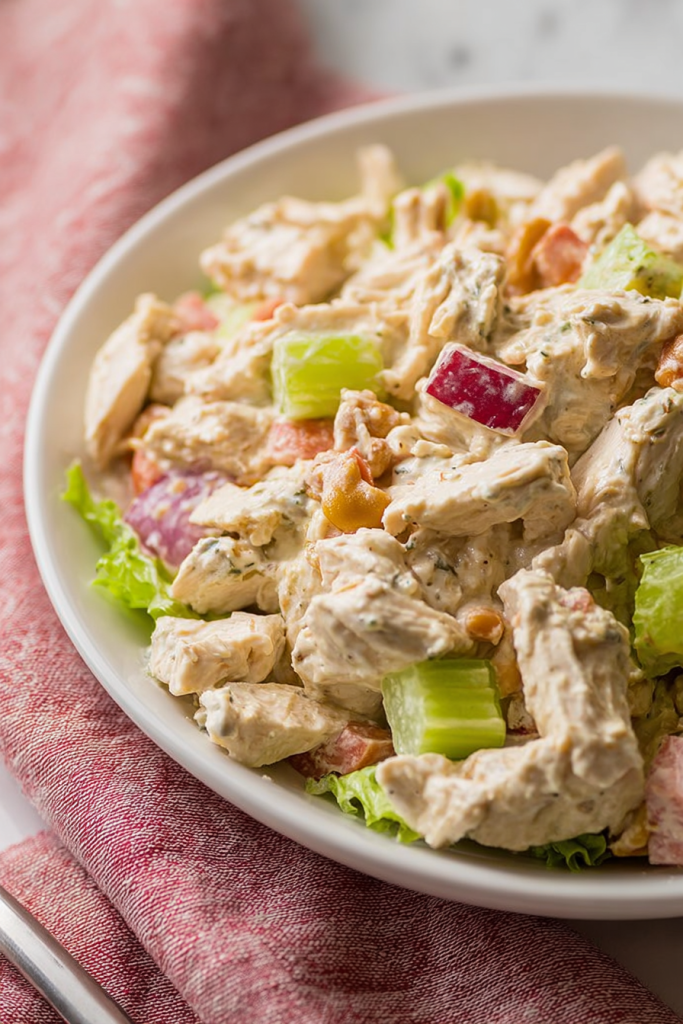 high protein chicken salad
