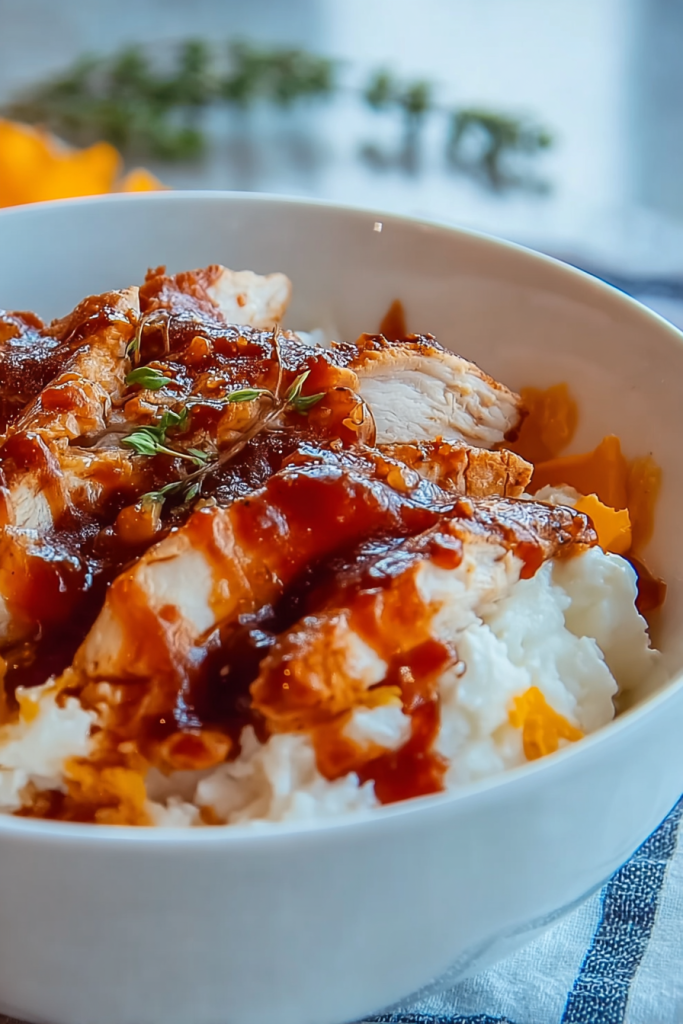 cottage cheese bbq chicken bowl