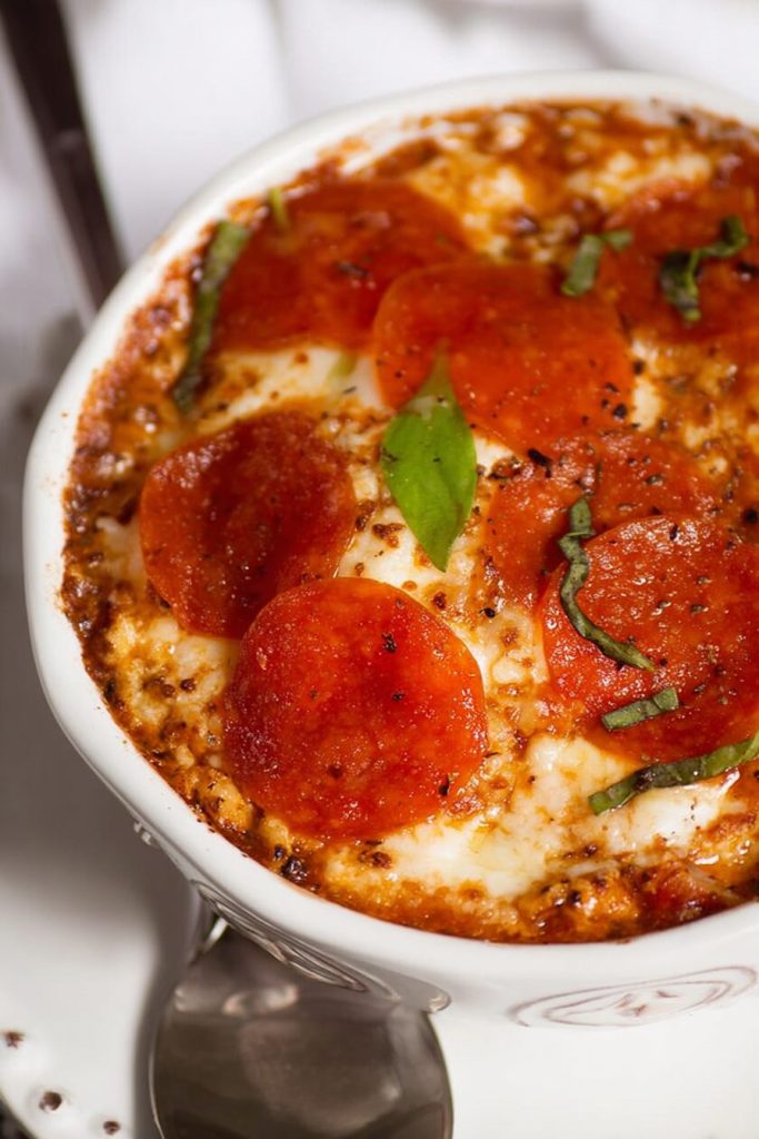 cottage cheese pizza bowl