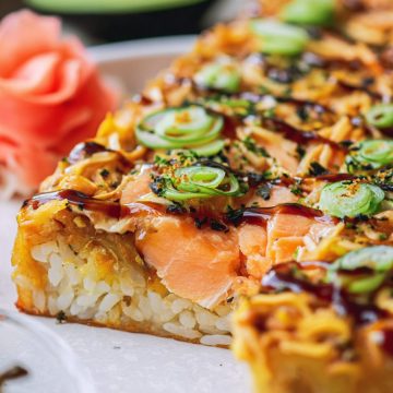 Salmon Sushi Bake