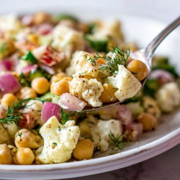 Cauliflower Chickpea Salad