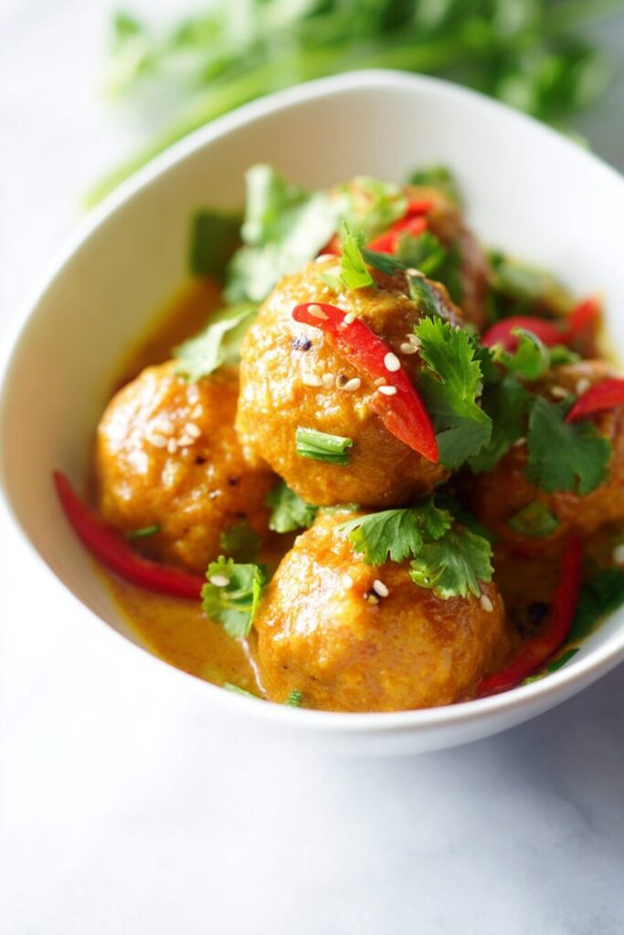 Coconut Curry Chicken Meatballs