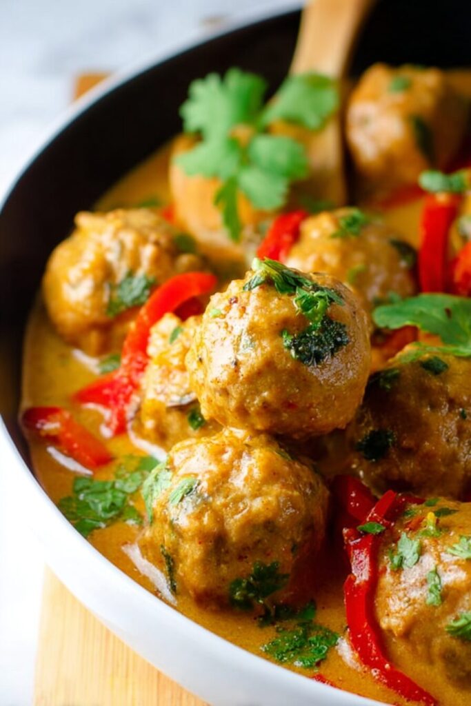 Coconut Curry Chicken Meatballs