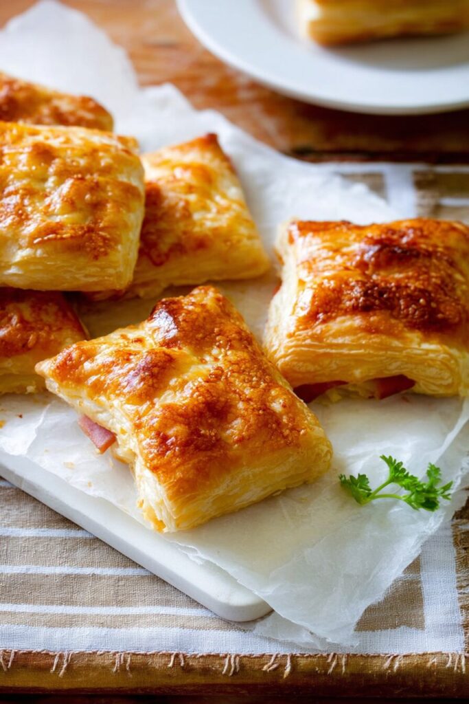 Ham and Cheese Puff Pastry Appetizer