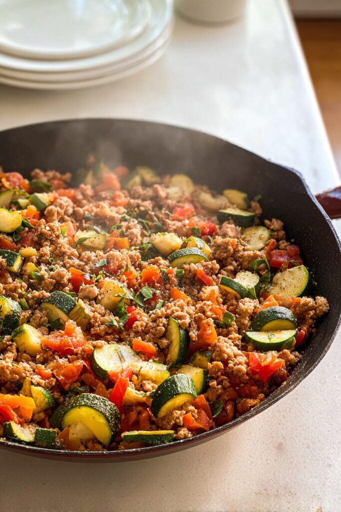 Ground Turkey Veggie Skillet
