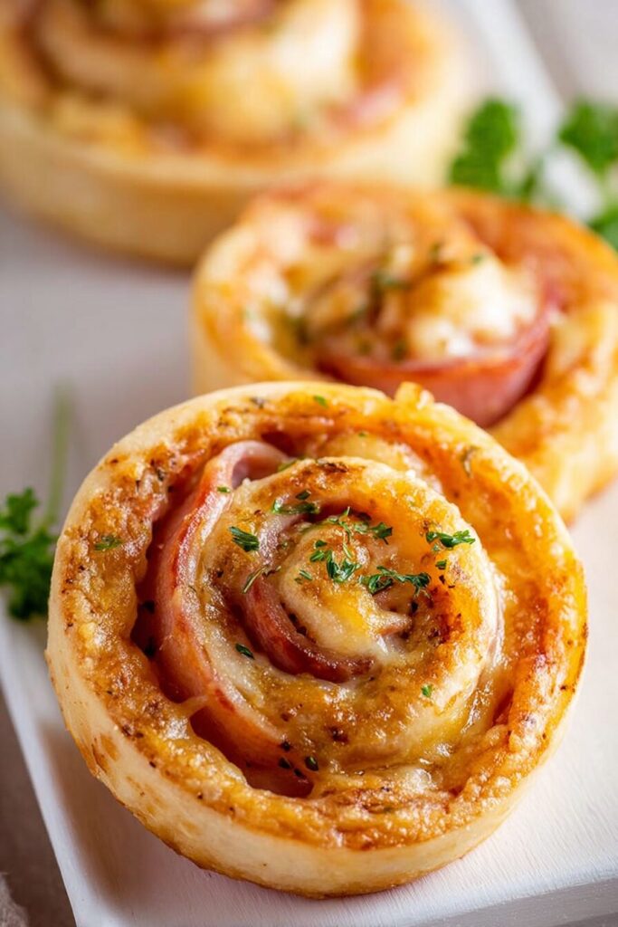 Baked Ham and Cheese Pinwheels