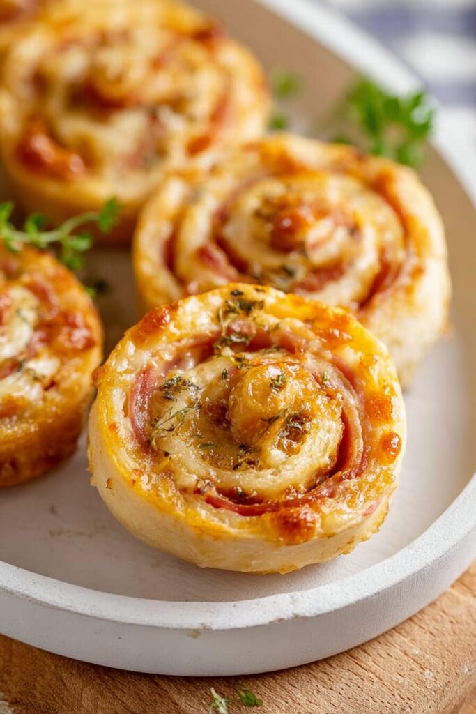 Baked Ham and Cheese Pinwheels