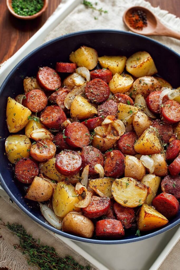 Kielbasa and Potatoes Skillet