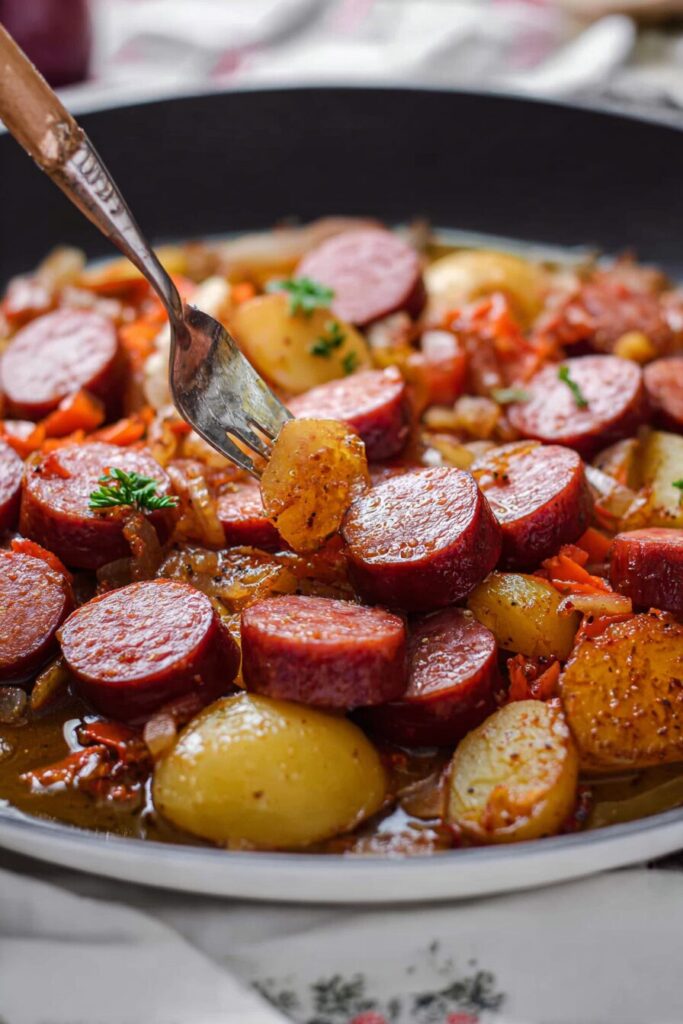 Kielbasa and Potatoes Skillet