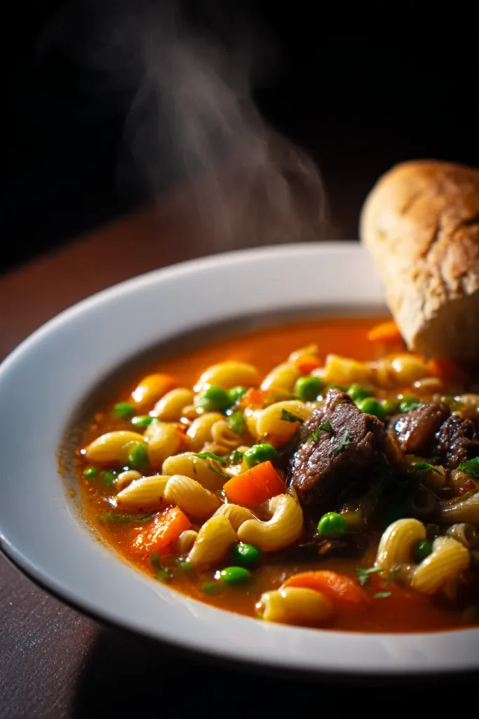 Beef and Macaroni Soup