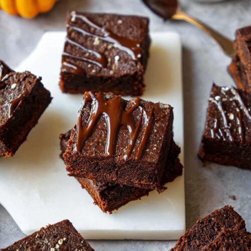 Healthy Fudgy Pumpkin Brownies