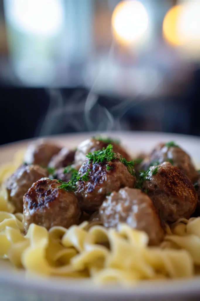 one-pan Swedish meatballs