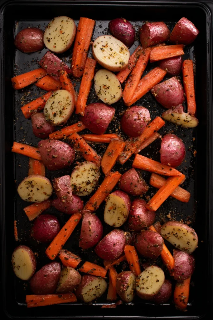 garlic roasted potatoes & vegetables
