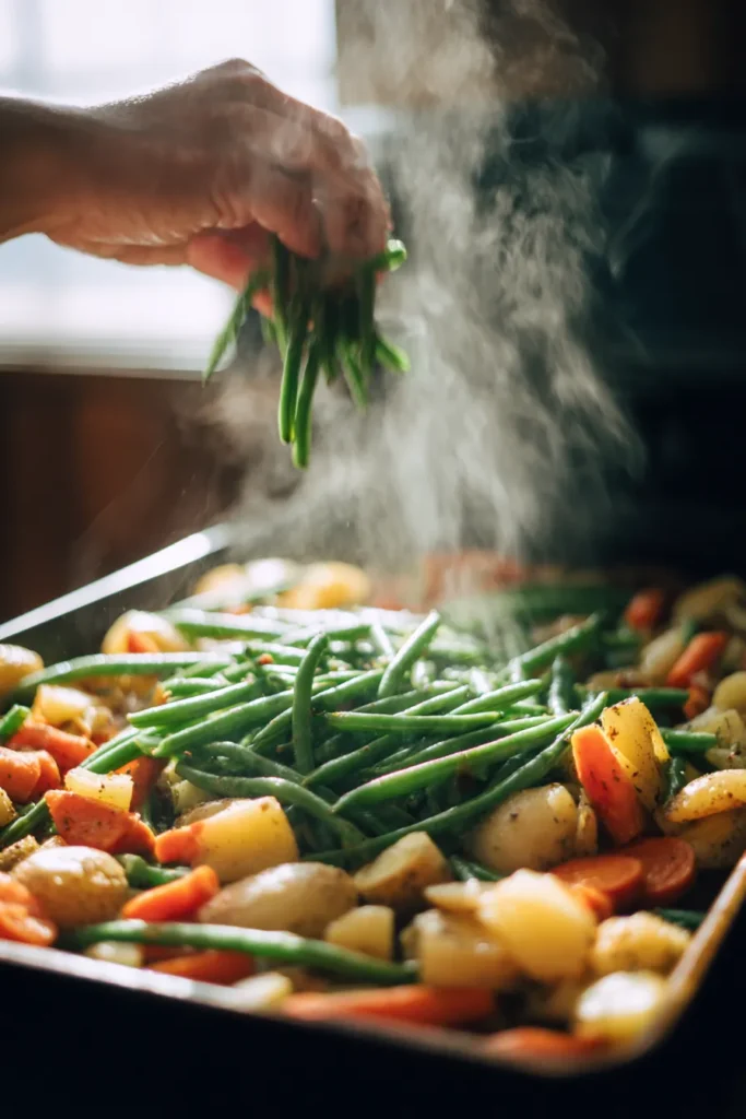 garlic roasted potatoes & vegetables