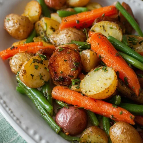 Garlic Roasted Potatoes & Vegetables