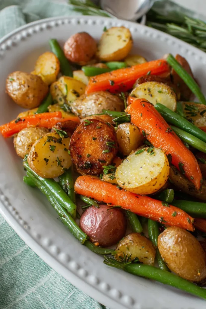 garlic roasted potatoes & vegetables