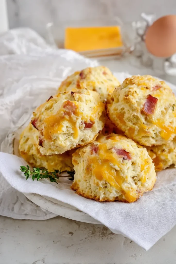 ham and cheese drop biscuits