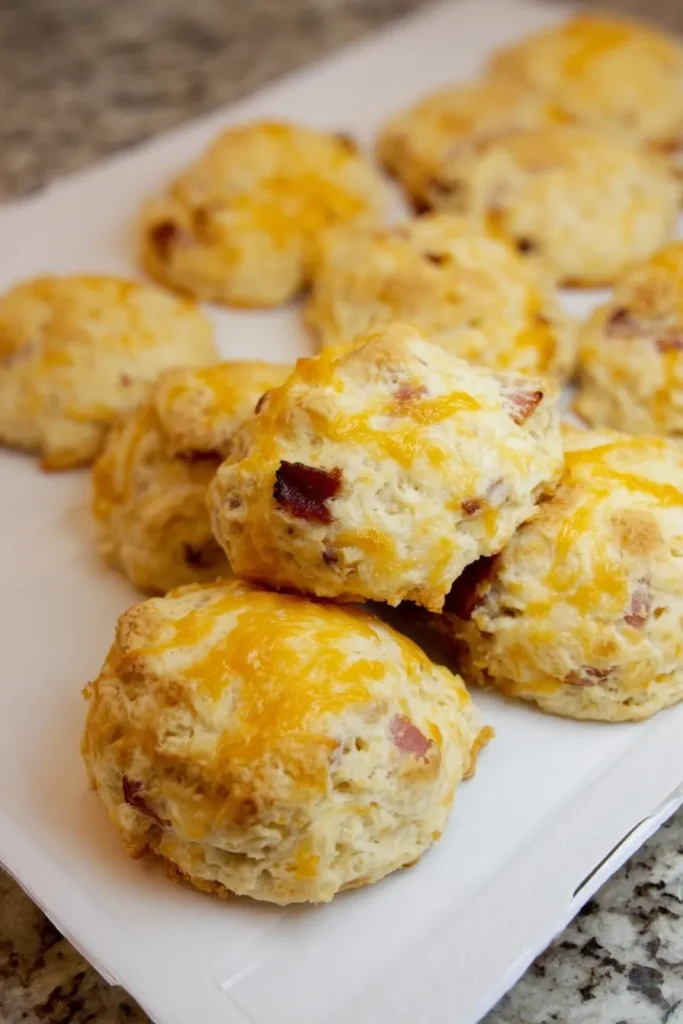 ham and cheese drop biscuits