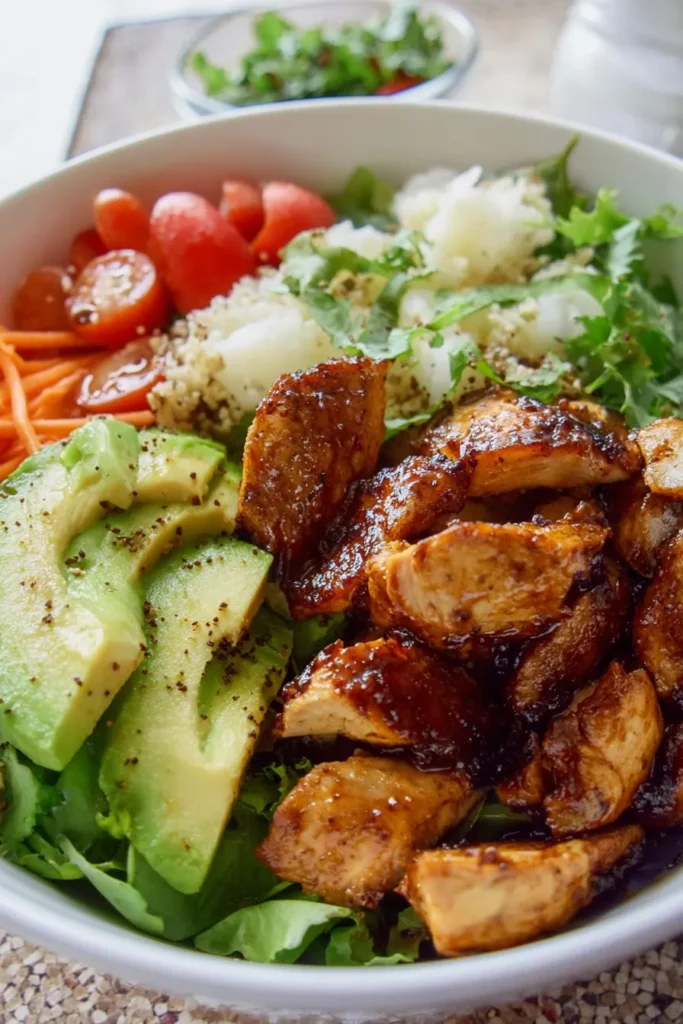 Honey chipotle chicken bowls