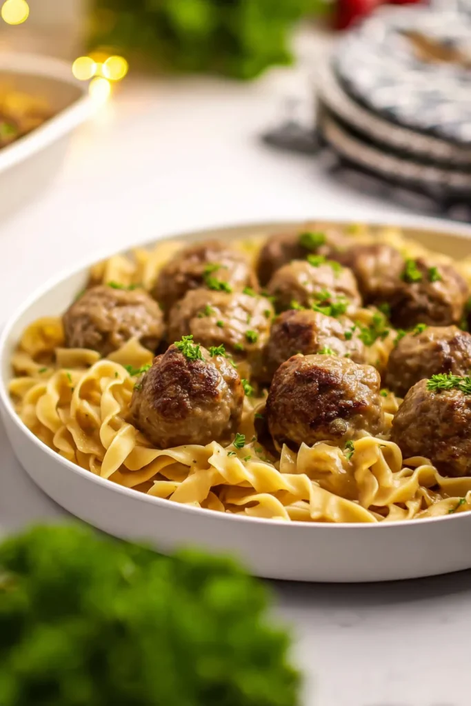 one-pan Swedish meatballs